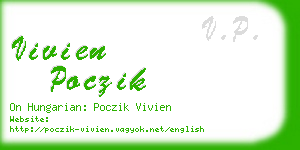 vivien poczik business card